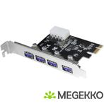 LogiLink PC0057 PCI Expres Card 4x USB3.0, Verzenden, Nieuw, Logilink