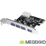 LogiLink PC0057 PCI Expres Card 4x USB3.0, Nieuw, Logilink, Verzenden