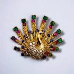 Broche Antieke / Vintage 18k Gouden broche Zwaan met