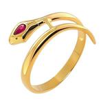 Ring - 18 karaat Roségoud - 0.10ct. tw. Robijn - Snake Ring, Nieuw