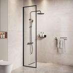 Douchewand Georgia 40 x 200 cm Zwart – Inloopdouche 8 mm, Doe-het-zelf en Verbouw, Sanitair, Verzenden, Nieuw, Douche