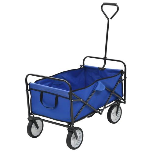 vidaXL Handkar inklapbaar staal blauw, Doe-het-zelf en Verbouw, Gereedschap | Overige machines, Nieuw, Verzenden