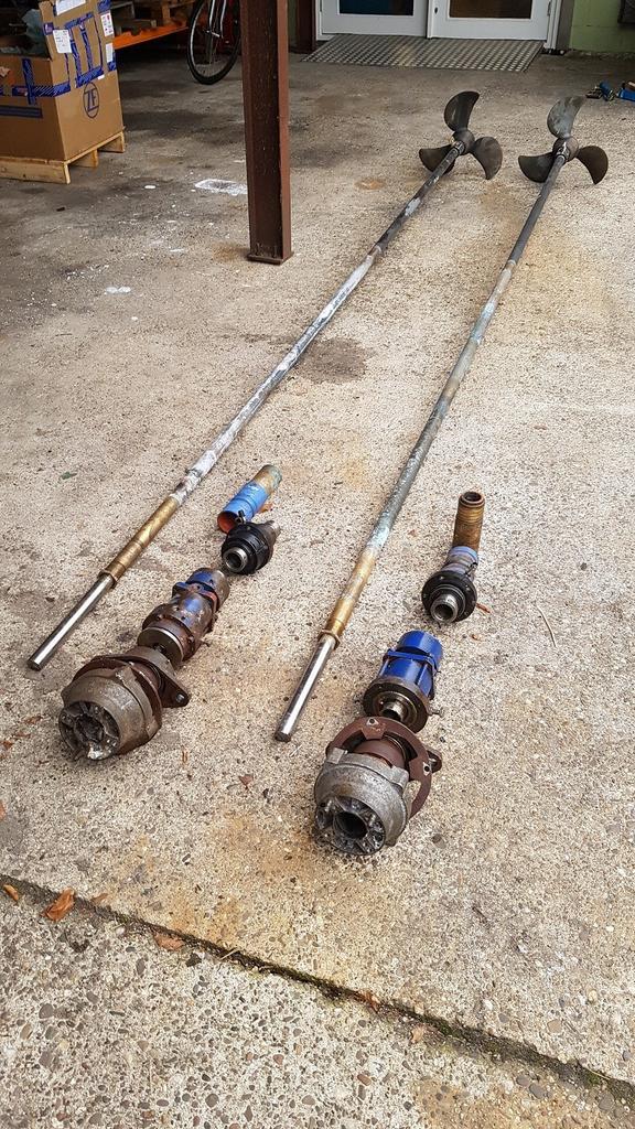 Schroefas-systeem Vaanstand schroeven 2x 4.00 m catamaran, Watersport en Boten, Bootonderdelen, Motor en Techniek, Nieuw, Zeilboot of Motorboot