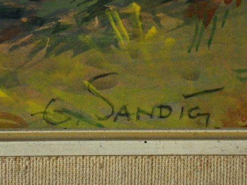 Emmerich Sandig (Wien 1893-1973) - Dorflandschaft am, Antiek en Kunst, Kunst | Schilderijen | Klassiek
