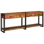 vidaXL Wandtafels met lade 2 pcs Multikleur Massief, Verzenden, Nieuw, Overige houtsoorten, 75 cm of meer