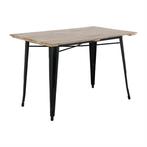 Bolero | Eettafel Mangohouten Blad | Zwarte Poot | 1200mm, Verzenden, Nieuw in verpakking