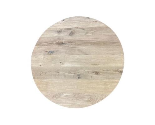 Rond Eiken Tafelblad | Rustiek | 120 cm (diameter), Huis en Inrichting, Tafelonderdelen, Nieuw, Ophalen of Verzenden