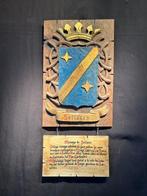 sculptuur, Stemma araldico Famiglia Sellarés - 83 cm - Hout, Antiek en Kunst