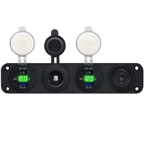 ProRide 12V USB Autolader 2 Poort - 5V/2.4A - Schakelaar en, Doe-het-zelf en Verbouw, Elektra en Kabels, Nieuw, Verzenden