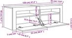 vidaXL Tv-meubel met LED-verlichting 120x35x40cm - hoogglans, Ophalen of Verzenden, Gebruikt