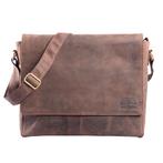 WILD WOODS Leren Messenger Bag XL - Leer - Donkerbruin, Sieraden, Tassen en Uiterlijk, Overige merken, Bruin, Verzenden, Nieuw