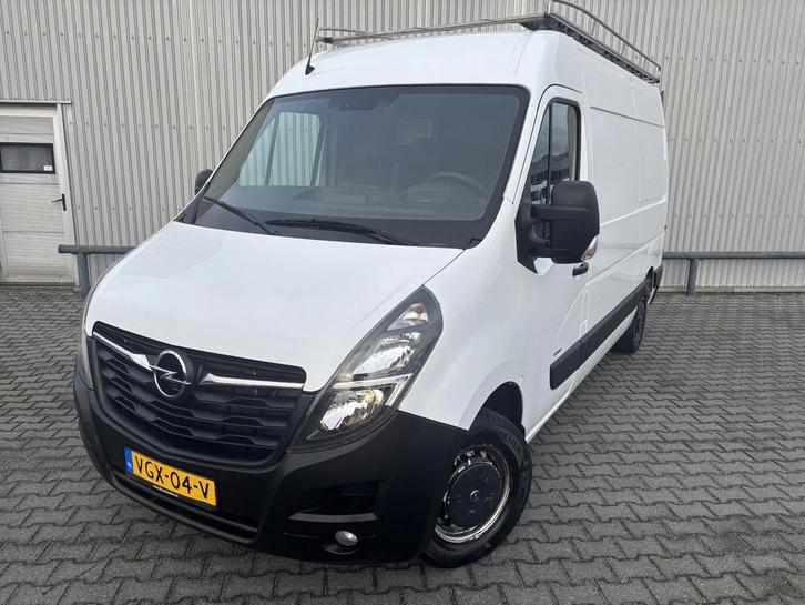 Opel Movano 2.3 Turbo L2H2*ECC*CRUISE*NAVI*HAAK*CAM*IMPERIAA, Auto's, Bestelauto's, Lease, Zwart, Handgeschakeld, Wit, Financial lease