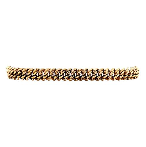 Vintage gouden fantasie armband 14 krt, Sieraden, Tassen en Uiterlijk, Armbanden, Nieuw, Ophalen of Verzenden