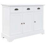 Dressoir Wit 105cm - Retourdeal - 47% Korting! (dressoirs), Huis en Inrichting, Kasten | Dressoirs, Ophalen of Verzenden, Nieuw