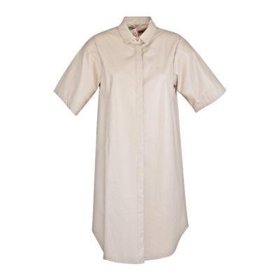 Frogbox • leerlook blouse jurk • 36, Kleding | Dames, Jurken, Beige, Nieuw, Maat 36 (S), Verzenden