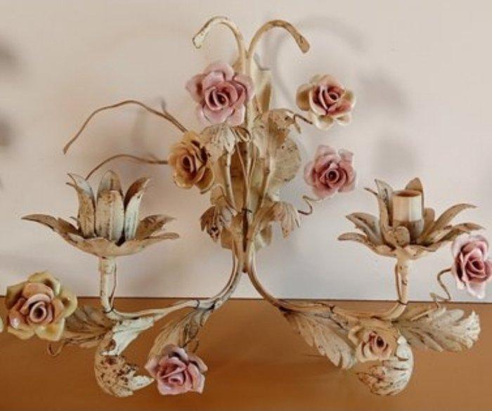Capodimonte - Wandkandelaar (2) - Capodimonte, Antiek en Kunst, Curiosa en Brocante