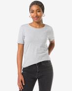 HEMA Dames T-shirt basic o-hals lichtgrijs 2 voor 19.99, Verzenden, Nieuw