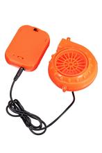 KIMU® Motor Opblaas Kostuum Mini Fan Batterij Opblaaspak Luc, Nieuw, Carnaval, Ophalen of Verzenden, Feestartikel