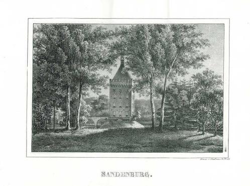 Zicht op Langbroek, Antiek en Kunst, Kunst | Etsen en Gravures