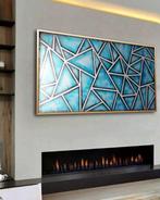 Ksavera - Silver Abstract A1381 - painting on XXL canvas, Antiek en Kunst, Kunst | Schilderijen | Modern