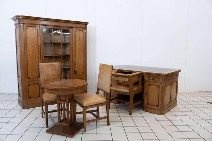 Studeerkamer Ameublement Art Deco / Haagse School, Huis en Inrichting, Bureaus, Ophalen of Verzenden