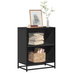 vidaXL Boekenkast 60x35x76 cm bewerkt hout zwart, Huis en Inrichting, Kasten | Boekenkasten, Verzenden, Nieuw, Overige houtsoorten