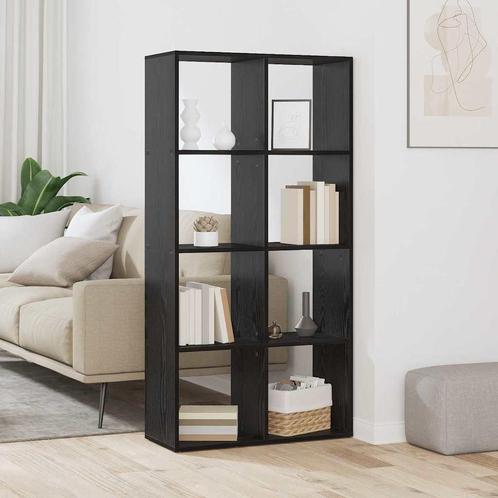 vidaXL Boekenkast Zwart eiken 69.5 x 29 x 137.5 cm Bewerkt, Huis en Inrichting, Kasten | Boekenkasten, Nieuw, Minder dan 50 cm