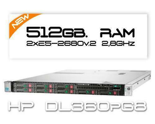 Server HP DL360P G8/E5-2680v2 2.8Ghz 10Core/512GB RAM, Computers en Software, Servers, Zo goed als nieuw, 2 tot 3 Ghz, Hot swappable onderdelen