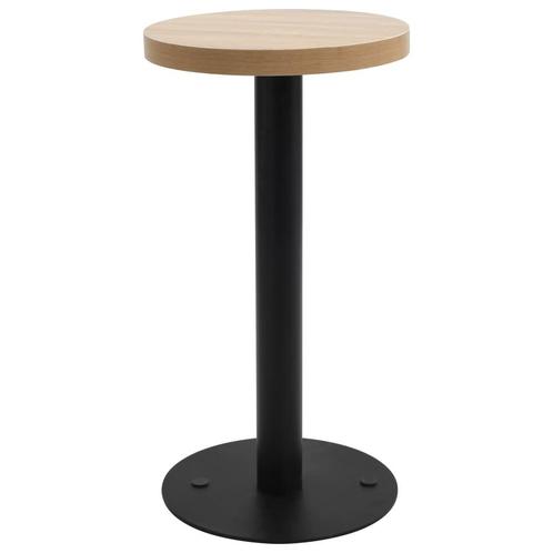 vidaXL Bistrotafel 40 cm MDF lichtbruin, Huis en Inrichting, Tafels | Eettafels, Nieuw, Verzenden