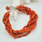 Bloedkoraal - Zilver - Armband - CORALLO MEDITERRANEO, Antiek en Kunst