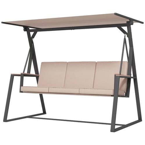 TRUUSK Hollywoodschommel 3-zits Schommelbank Met Kussens En, Tuin en Terras, Overige Tuin en Terras, Nieuw, Verzenden