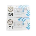 2 pcs Diamant (Natuurlijk) - 2.01 ct - Rond - I - IF -, Sieraden, Tassen en Uiterlijk, Edelstenen, Nieuw