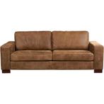 Leren bank Enjoy - 3 zits, Huis en Inrichting, Banken | Bankstellen, Nieuw, Ophalen of Verzenden, Rechte bank, Modern