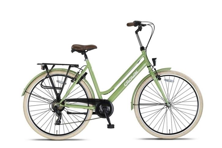 Altec New York Damesfiets 28 inch 7V - Groen, Fietsen en Brommers, Fietsen | Dames | Damesfietsen, Overige merken, Versnellingen