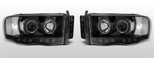 Koplampen Angel Eyes | Dodge Ram 2002-2006 | zwart, Auto-onderdelen, Verlichting, Nieuw, Dodge, Verzenden