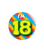 Im 18 Button 18 Jaar 5,5cm, Hobby en Vrije tijd, Feestartikelen, Verzenden, Nieuw