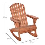 TRUUSK Adirondack Tuinstoel Schommelstoel 77 X 94 X 97 Cm, C, Verzenden, Nieuw