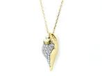Ketting met hanger - 14 karaat Geel goud - 0.32ct. tw.