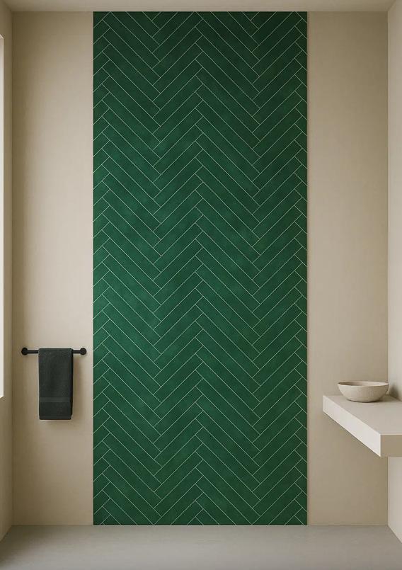 SPC Douchepaneel Visgraat Groen| TOPNL #1, Doe-het-zelf en Verbouw, Sanitair, Nieuw