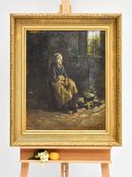 Johannes Willem Simon de Groot (1877-1956) - Interieur met, Antiek en Kunst, Kunst | Schilderijen | Klassiek