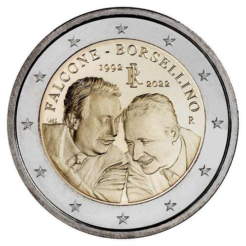 Italië 2 Euro Falcone - Borsellino 2022 UNC, Postzegels en Munten, Munten | Europa | Euromunten, Verzenden