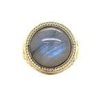 Gouden vintage ring met labradoriet 14 krt, Ophalen of Verzenden, Nieuw