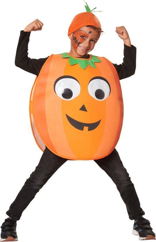 2dekans | Dressforfun Cartoon pompoen 104 (3-4j) -, Hobby en Vrije tijd, Feestartikelen, Zo goed als nieuw, Ophalen of Verzenden