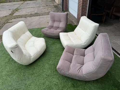 Chateau Dax Silhouette modulaire banken/fauteuils leer/stof, Huis en Inrichting, Banken | Bankstellen, Zo goed als nieuw, Hout