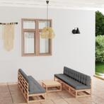 vidaXL 9-delige Loungeset met kussens massief grenenhout, Tuin en Terras, Tuinsets en Loungesets, Verzenden, Nieuw, Loungeset