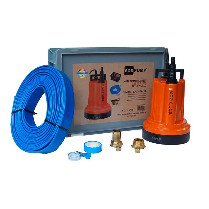 RP SOS PUMP PLUS FLUT-BOX | Complete vlakzuig dompelpomp!, Tuin en Terras, Waterpompen, Dompelpomp, Nieuw, Elektrisch, Verzenden