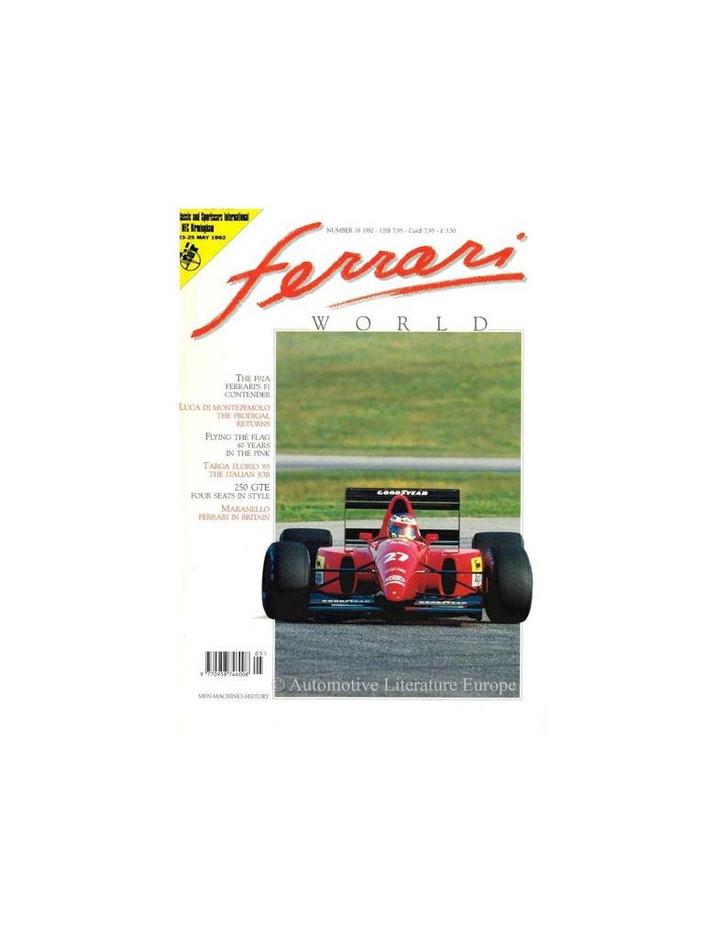 1992 FERRARI WORLD MAGAZINE 18 ENGELS, Boeken, Auto's | Folders en Tijdschriften, Ferrari