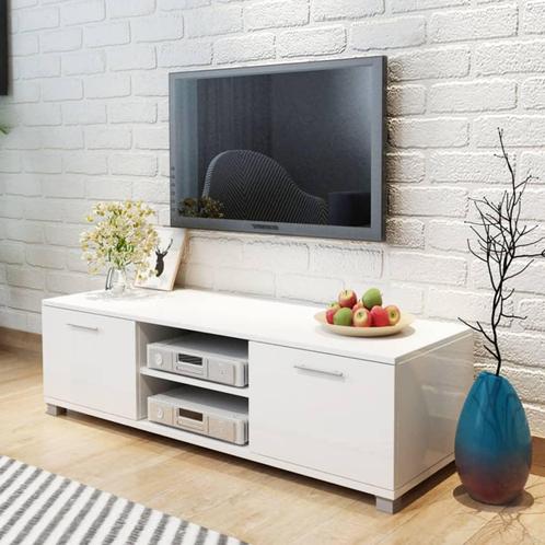 vidaXL Tv-meubel 120x40,5x35 cm hoogglans wit, Huis en Inrichting, Kasten | Televisiemeubels, 25 tot 50 cm, Nieuw, Overige houtsoorten