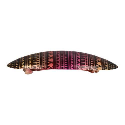 Haarspeld Ibiza Patroon – Glitter Roze Geel – 9,5 cm, Sieraden, Tassen en Uiterlijk, Uiterlijk | Haarverzorging