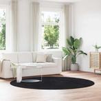 vidaXL Hoogpolig vloerkleed NAVARRA 240x240 cm polyester, Verzenden, Nieuw, Zwart